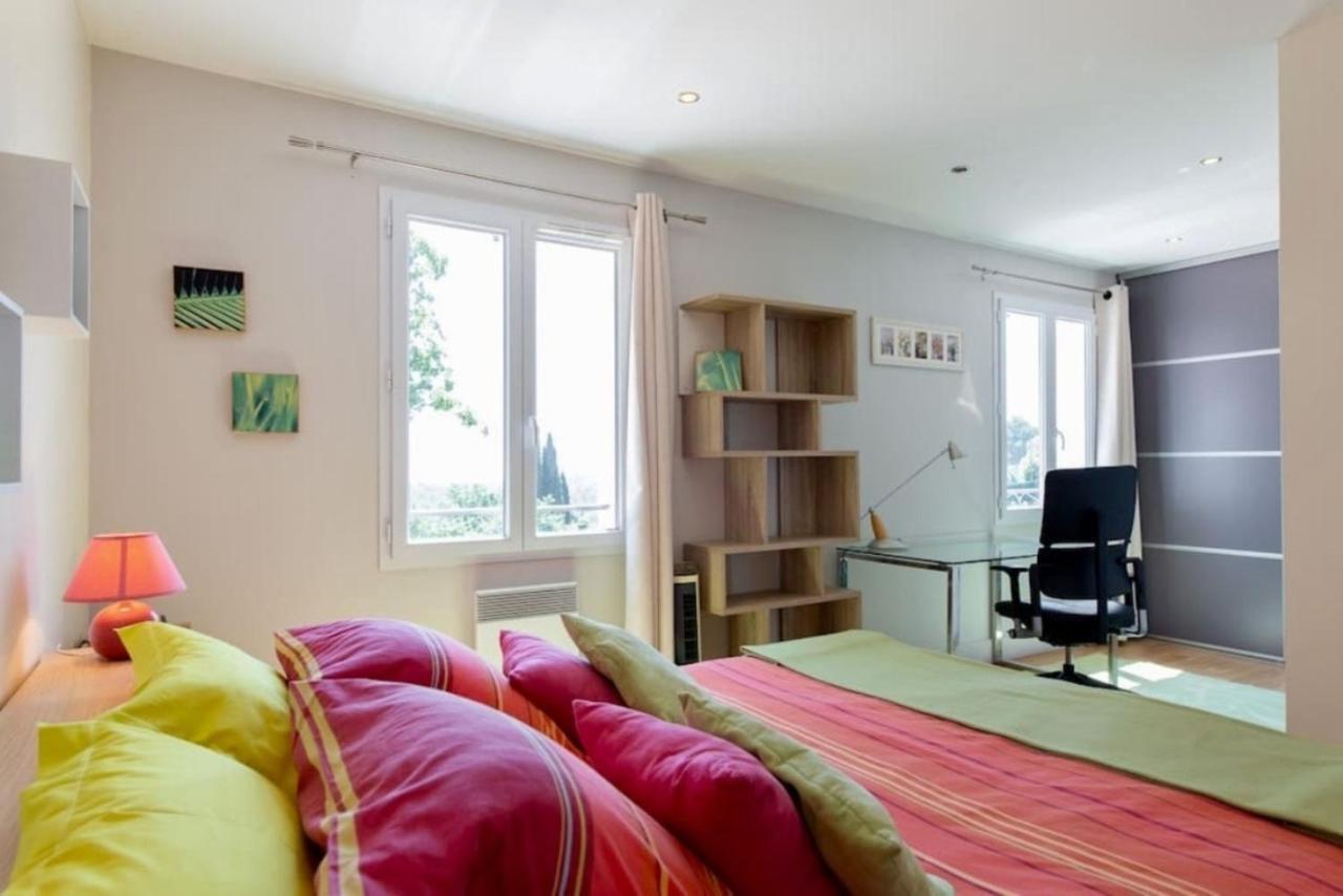 Cote D'Azur, Villa New Gold Dream With Heated And Privat Pool, Sea View Le Rouret Zewnętrze zdjęcie